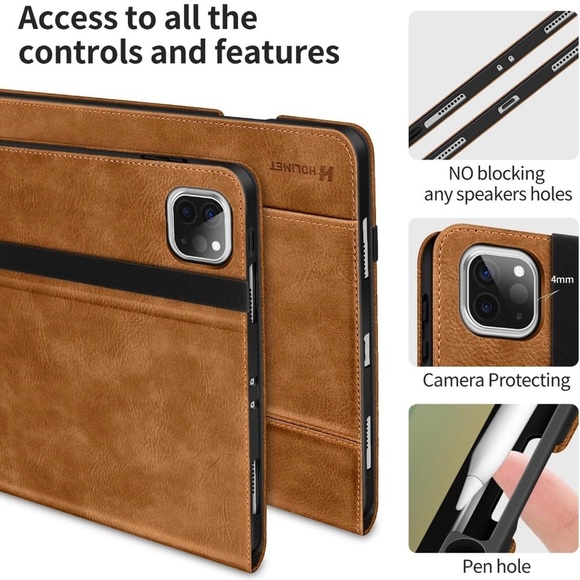 H HOLIMET Case iPad Tablet Case Brown